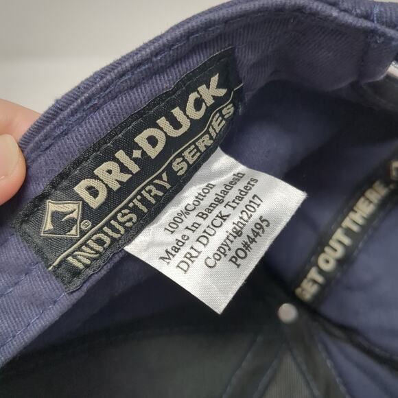 Hook & Ladder Pizza Co Strapback Baseball Cap Blue One Size Adjustable Dri-Duck - Picture 9 of 9